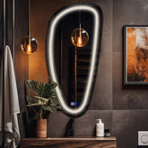 Espejo LED Asimétrico Vertical | Botones táctiles | Función antivaho | Luz blanca neutra - Reyze Seria Salono Model 1